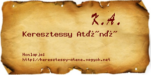 Keresztessy Aténé névjegykártya